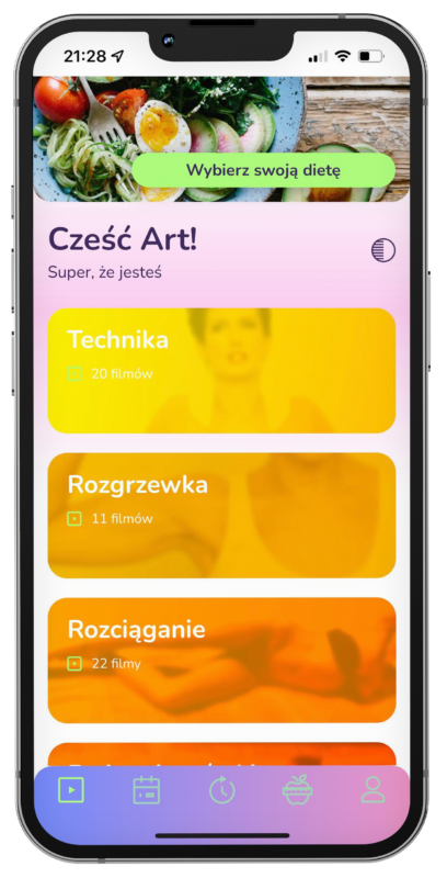 Ekran aplikacji Miazga